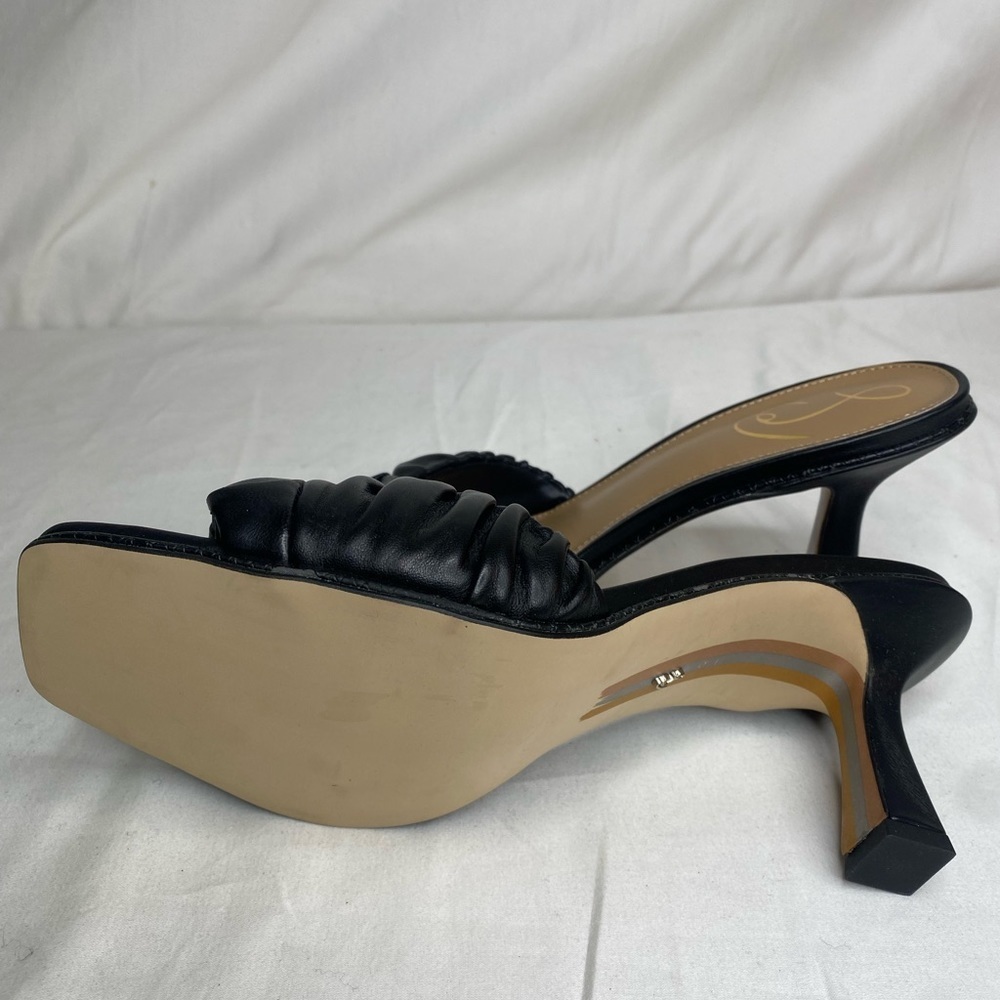 Sam Eldeman Kittie Black Leather Dress Mules 9M - Picture 9 of 9